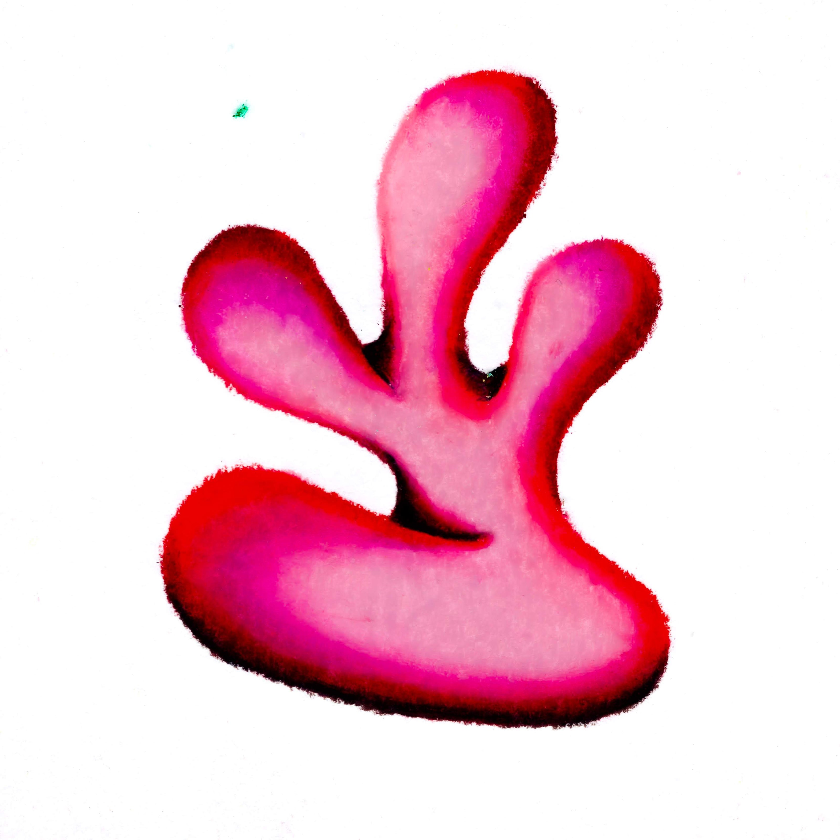 A hot pink coloured blob in a L-shaped, 3-pronged hunk. 194/365 of the 000/365 collection by charming cavatica