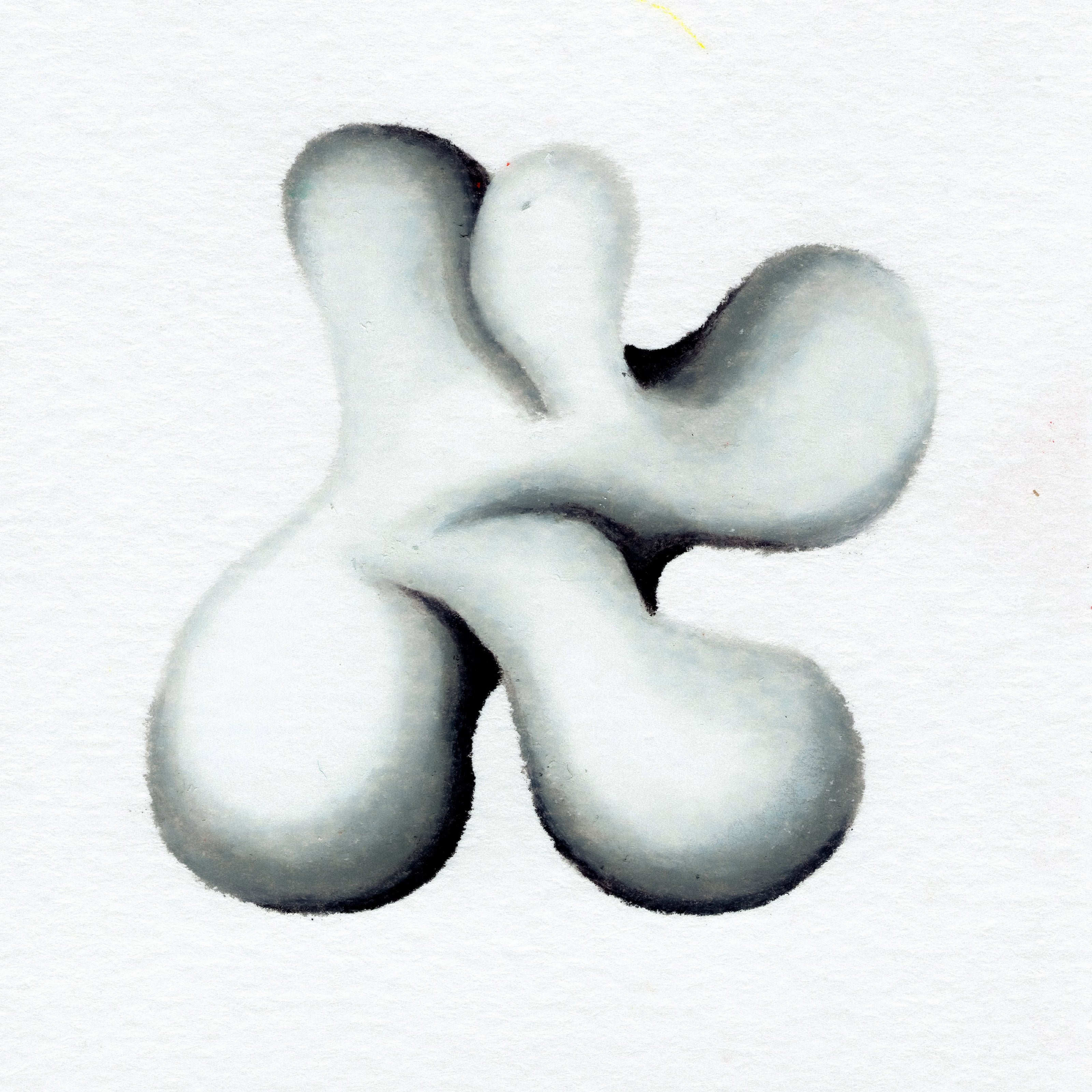 A grey stone-toned grey mass, appearing as if a misshapen letter K. 200/365 of the 000/365 collection by charming cavatica