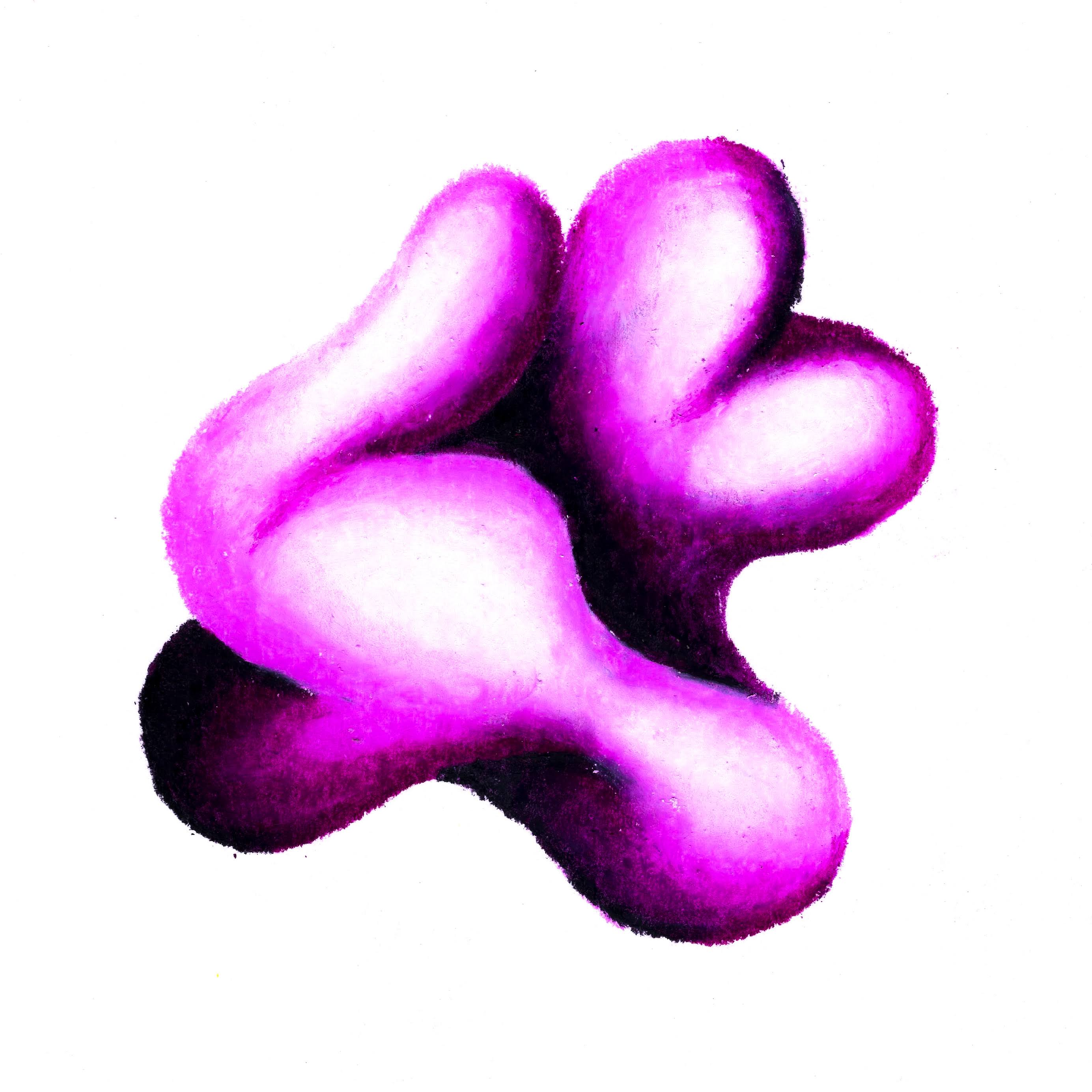 A royal purple coloured blob, appearing as if a folded up abstracted snail. 223/365 of the 000/365 collection by charming cavatica