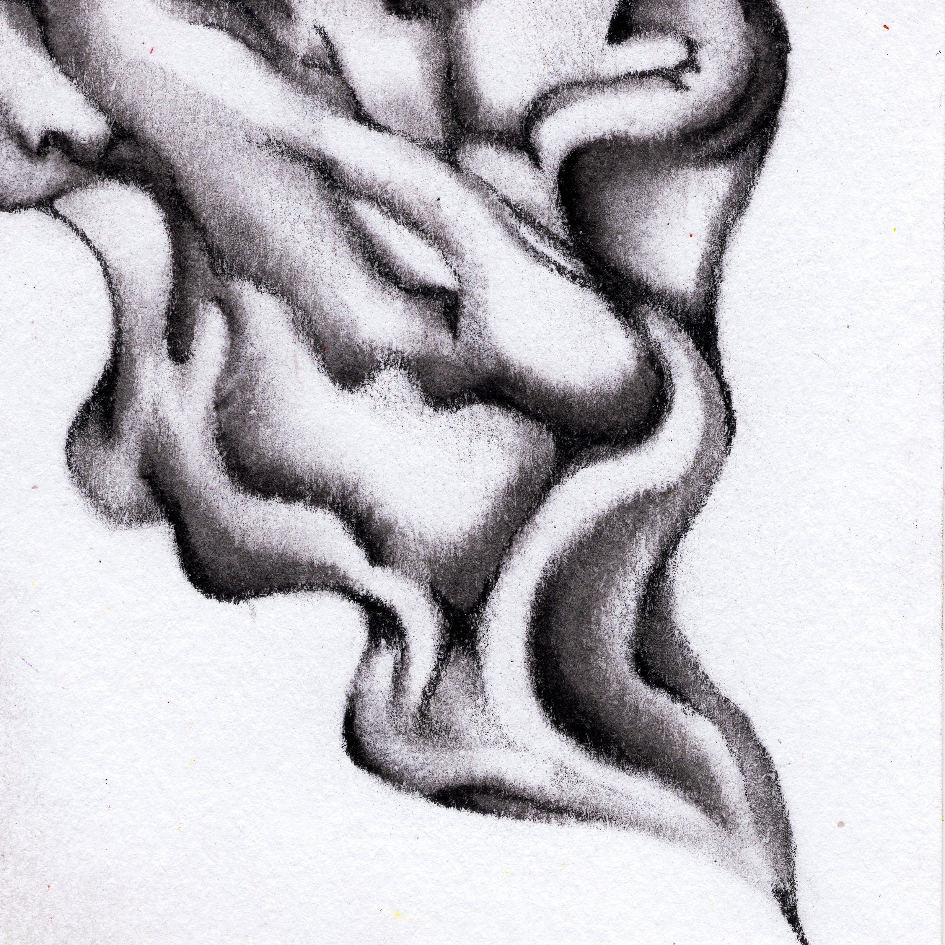 A billowing grey mass of smoke-like blobs, as if emitting from a small tube from the bottom right corner up to the top left. 236/365 of the 000/365 collection by charming cavatica