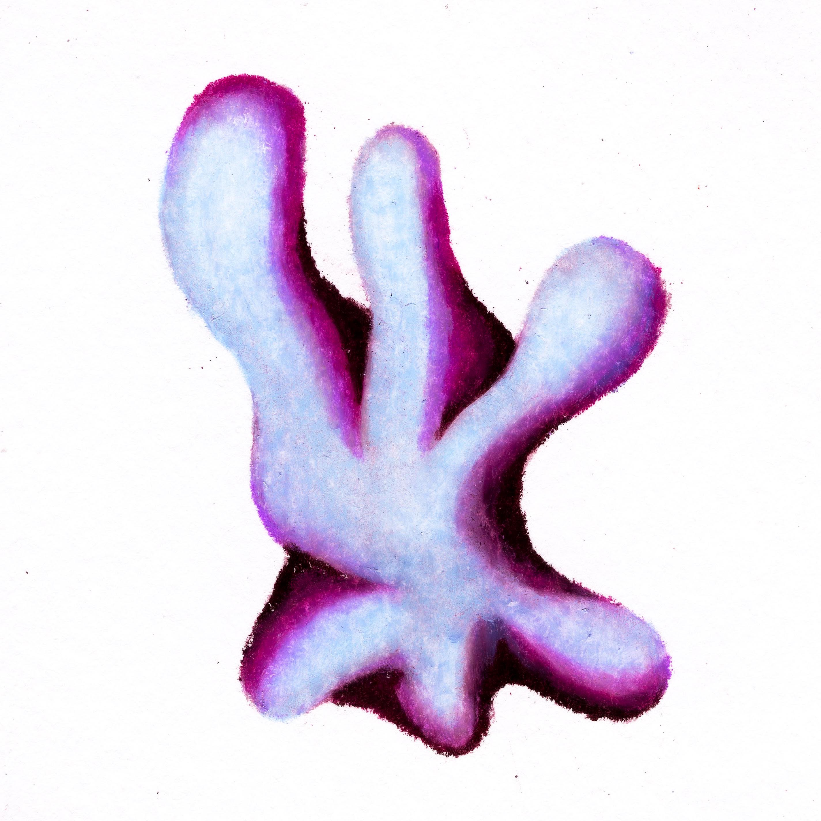 A misshapen blob of purple looking as if it is reaching to the sky with three tentacles. 245/365 of the 000/365 collection by charming cavatica