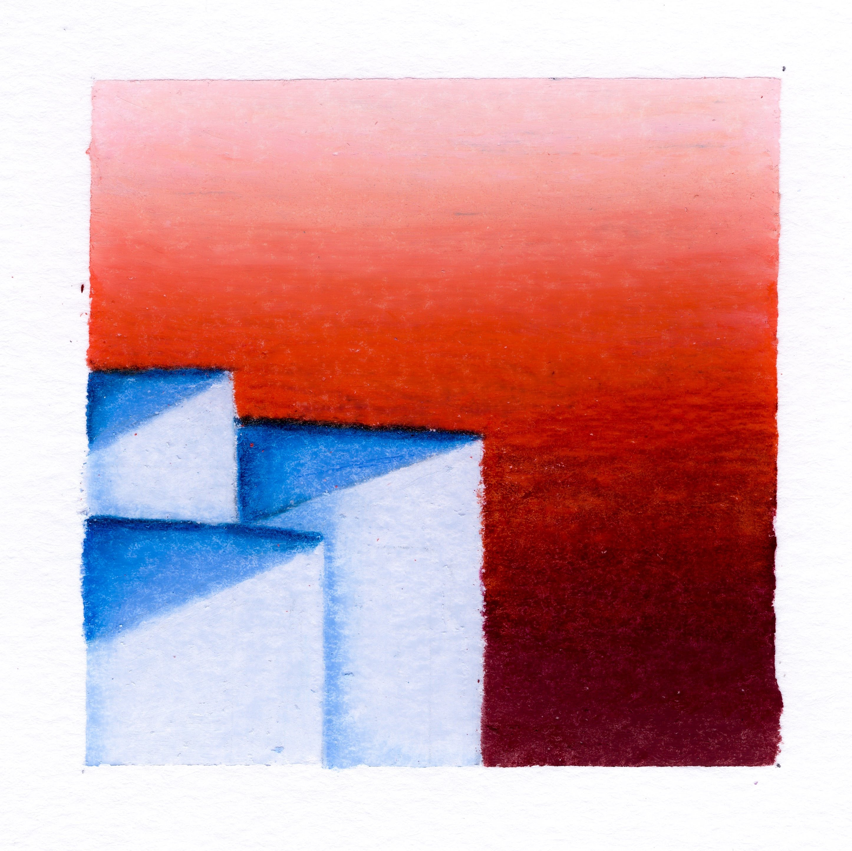 Three partially cutoff blocks atop a deep red back to light pink gradient. 324/365 of the 000/365 collection by charming cavatica