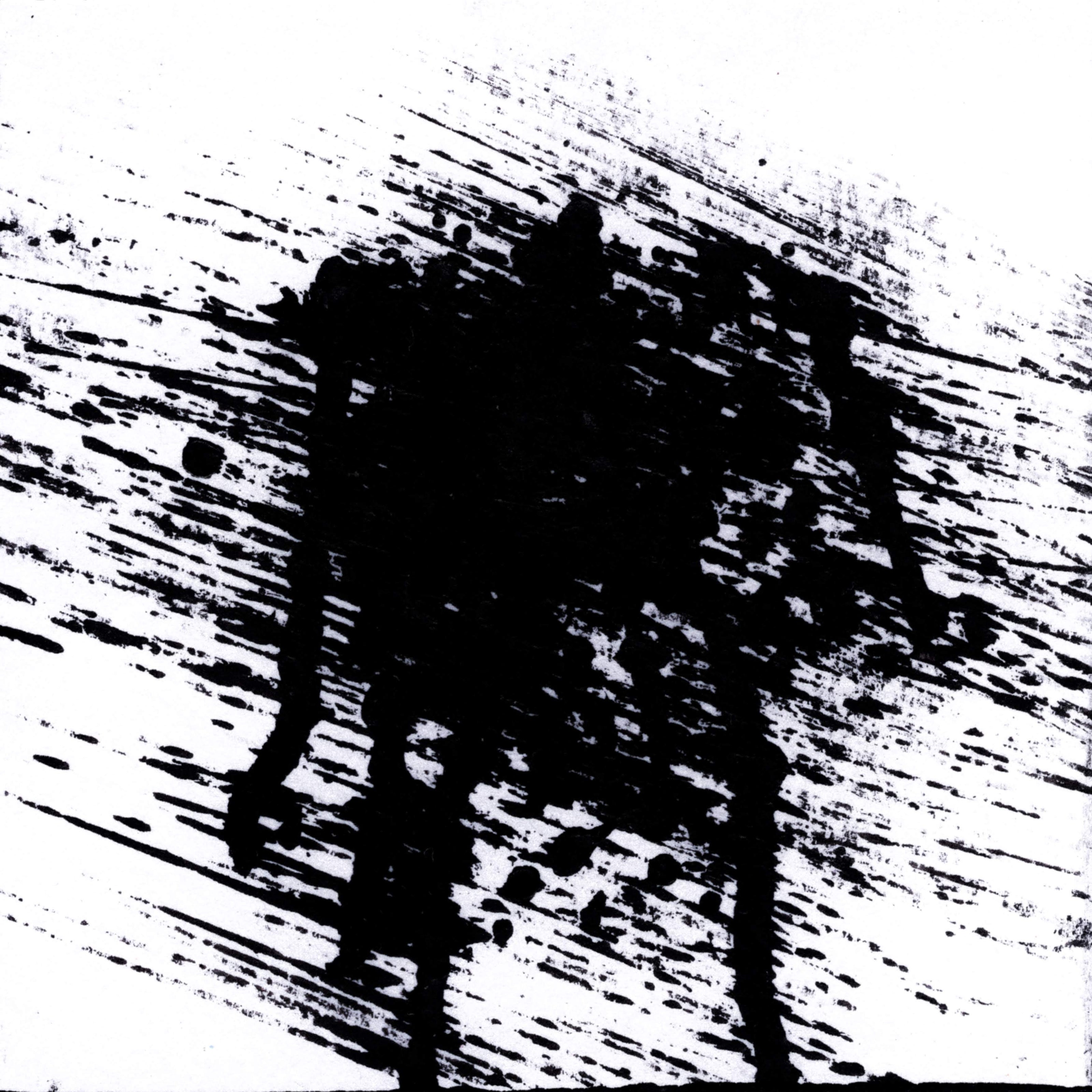 A black ink splatter with diagonal lines jutting out the left and right sides. 351/365 of the 000/365 collection by charming cavatica